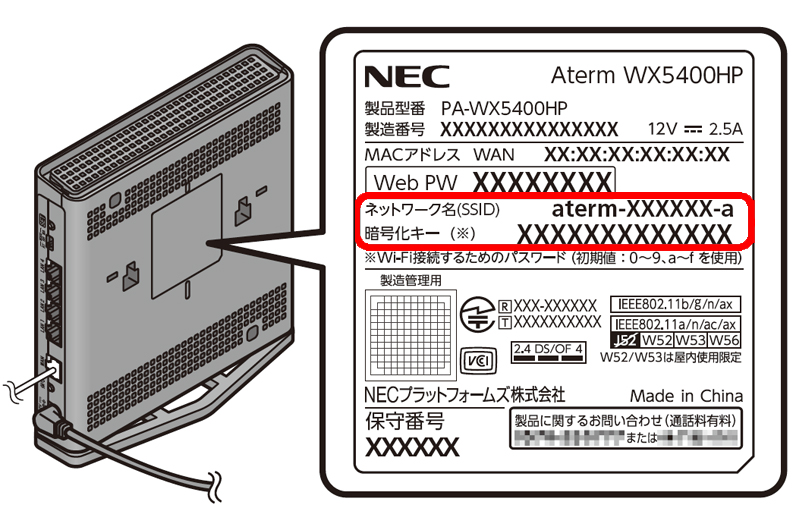 【新品、未開封】NEC Aterm PA-WX5400HP4ストリームアンテナ数